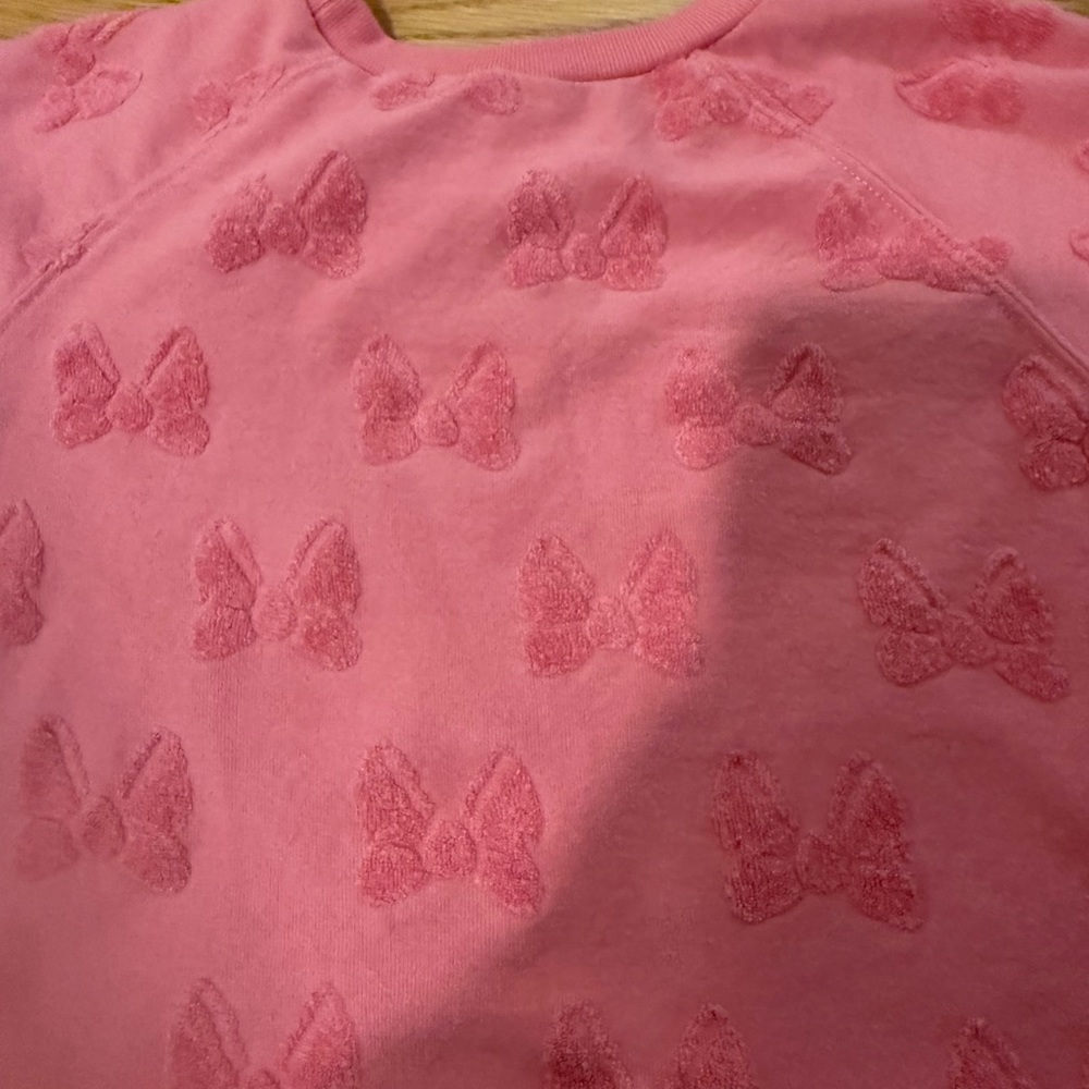 Disney Junior Minnie Mouse Bow Tie Coral Toddler Short Sleeve Short Apparel - Picture 5 of 6